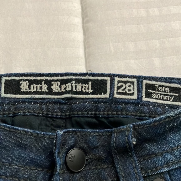 Y2k ROCK REVIVAL Tara skinny jeans Size 28 - Picture 2 of 12
